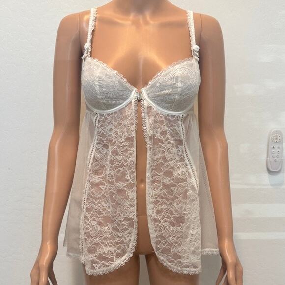 I Do Victoria's Secret 34B underwire front close sheer lace top BC 2856 - Picture 9 of 12